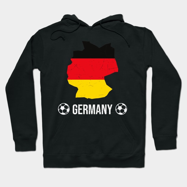 Germany Soccer Map National Team Fan Football Hoodie by Foxxy Merch